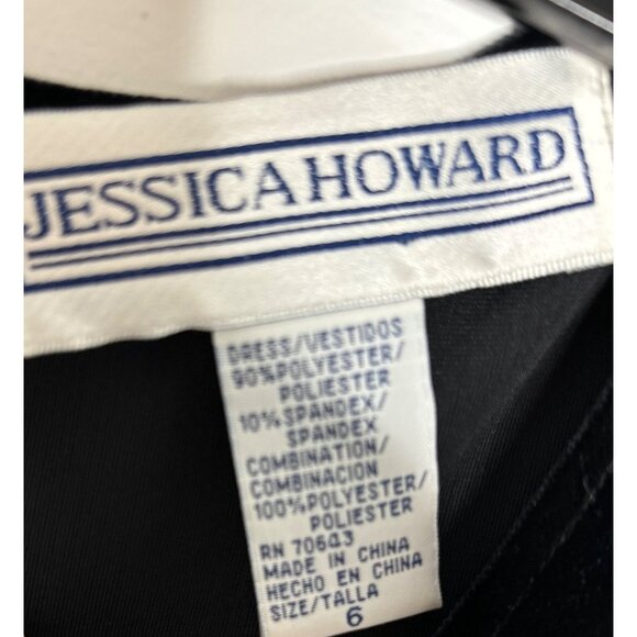 VINTAGE 90'S JESSICA HOWARD WOMEN'S BLACK VELVET COCKTAIL DRESS SZ 6 - Picture 6 of 6